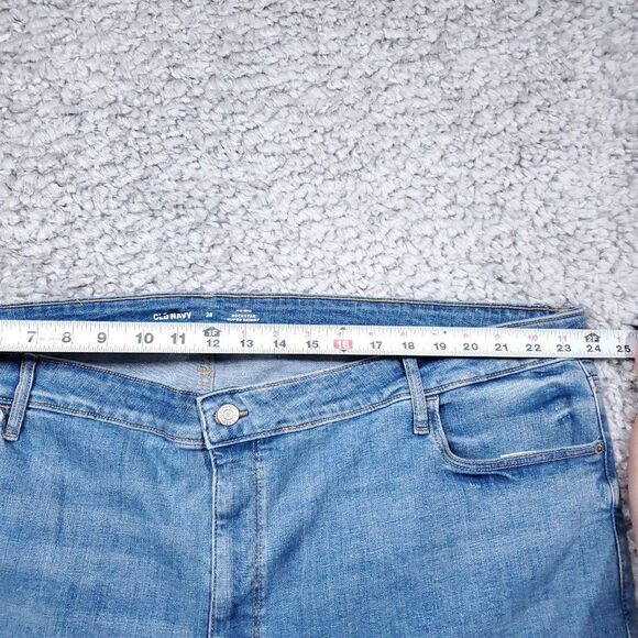 Old Navy Mid Rise Rockstar Super Skinny Jeans Women's Plus Size 28 Light Wash - Picture 6 of 10